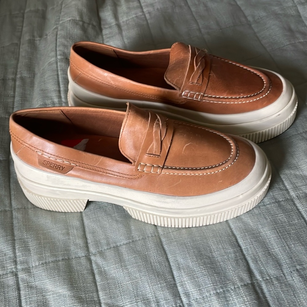 Sperry platform boat shoes/mules size 7